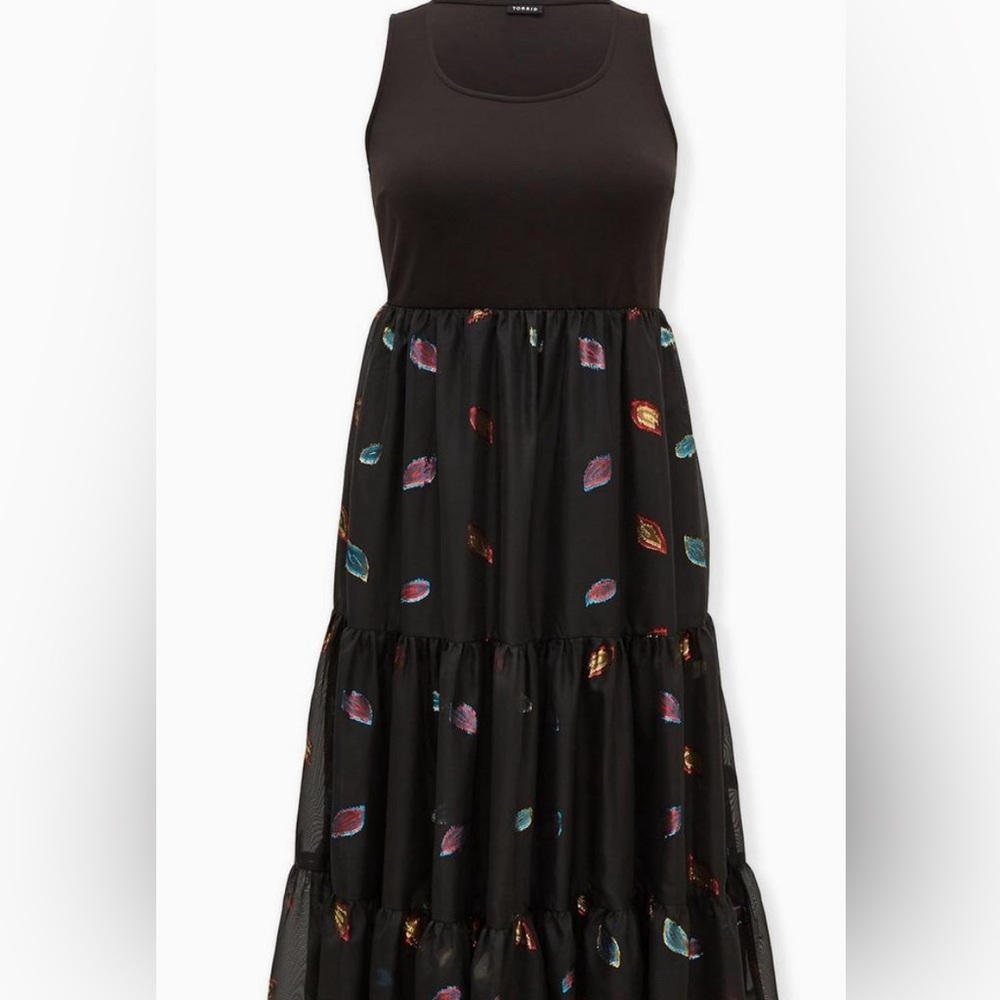 torrid Black Feather Tulle Dress 5X NWT